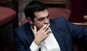 Alexis Tsipras, primer ministro griego, en el parlamento heleno 