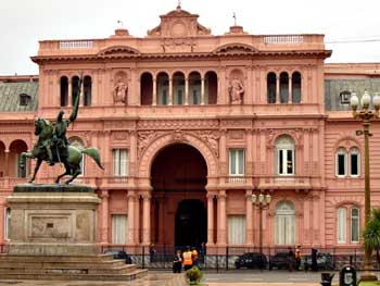 La Casa Rosada, sede el gobierno argentino...