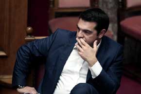 Alexis Tsipras, primer ministro griego, en el parlamento heleno 