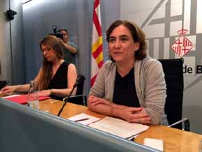 La alcaldesa de Barcelona, Ada Colau. 


