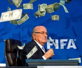 Lluvia de dólares sobre Blatter