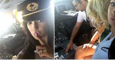Kuwait investiga a un piloto por invitar a la cabina del avión a una 'chica Playboy'