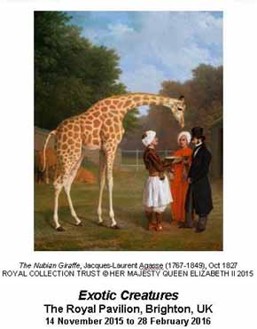 Exhibition announcement: Georgian Exotic Creatures come to the Royal Pavilion, Brighton,U.K.