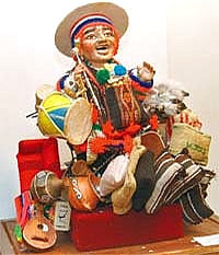 El “Ekeko”, figura principal de la feria  de “Alasitas” , fiesta tradicional de La Paz en Bolivia y que se celebra cada 24 de enero.