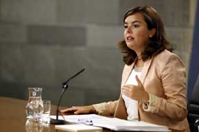 La vicepresidenta del Gobierno, Soraya Sáenz de Santamaría (archivo). 

