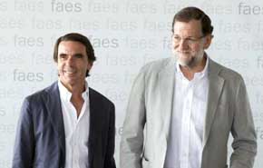 José Mª Aznar y  Mariano Rajoy