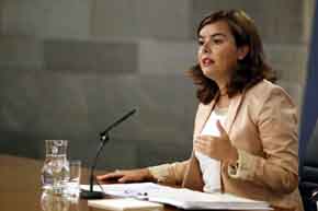 La vicepresidenta del Gobierno, Soraya Sáenz de Santamaría (archivo).