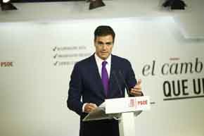 Pedro Sánchez, secretario general del PSOE