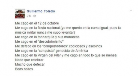 El general que retó a duelo a Willy Toledo: “Somos idiotas y yo estoy harto ya de tragar”