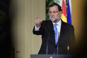 El presidente del Gobierno, Mariano Rajoy, este lunes.