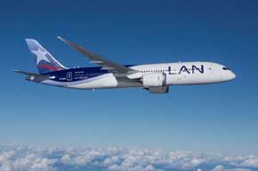 LAN Chile realiza su primer vuelo de la ruta Santiago-Milán