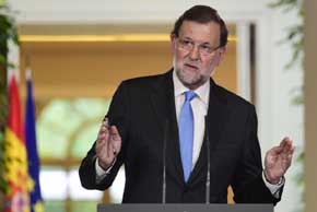 Rajoy, en la comparecencia para hacer balance de legislatura.

