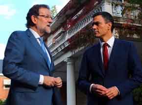 Rajoy y Sánchez trabajarán coordinadamente en defensa de la Constitución
