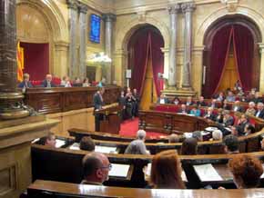 El Parlament ha votado este lunes la propuesta de resolución de Junts y la CUP.
