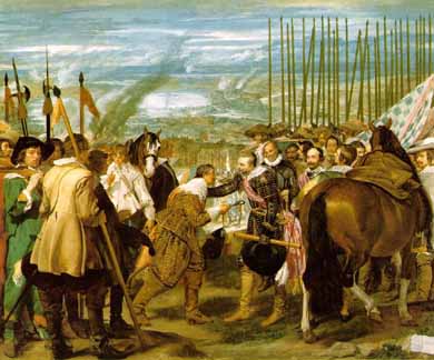 “La rendición de Breda” o “Las lanzas”. Óleo sobre lienzo, pintado entre 1634 y 1635por Diego Velázquez y que se conserva en el Museo del Prado de Madrid desde 1819