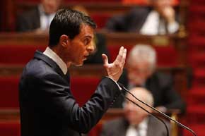 Manuel Valls, durante su comparecencia