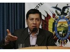 El ministro boliviano de Defensa, Wálker San Miguel
