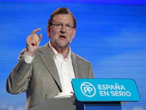 El presidente del Gobierno y candidato popular, Mariano Rajoy.