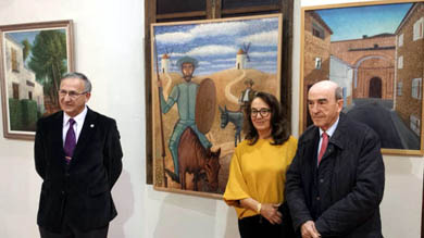 Inaugurada la exposición itinerante de pinturas de Enrique Pedrero Muñoz 
