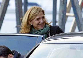 La Infanta Cristina de Borbón...