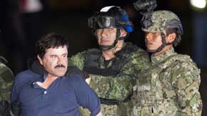 'Chapo' Guzmán en el ,momento de su captura el pasado 8 de enero