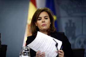 La VP en funciones, Soraya Sáenz de Santa María