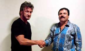 El actor Sean Penn y Joaquín 'El Chapo' Guzmán (Foto: Rolling Stone)
