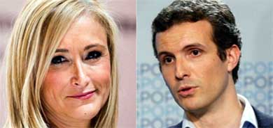 Cristina Cifuentes y Pablo Casado