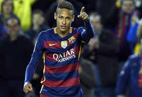 Neymar celebra un gol con el Barcelona / AFP