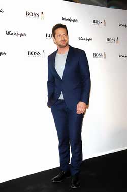 Gerard Butler aterriza en Madrid como imagen de Boss Bottled