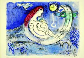 Marc Chagall, dibujante divino y profano, en la Fundación Canal de Madrid
