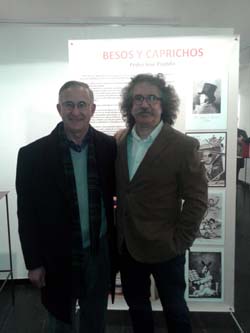 El artista Pedro José Pradillo, presentó en la sala de Ibercaja en Guadalajara su última creación “Besos y Caprichos”