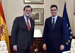 Mariano Rajoy y Pedro Sánchez en el Congreso de los Diputados.