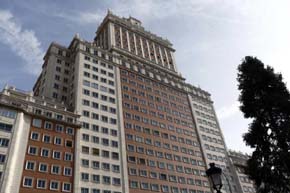 Imagen del edificio España en el centro de Madrid