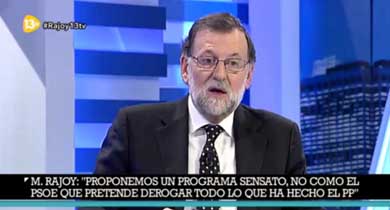 Rajoy en 13TV.