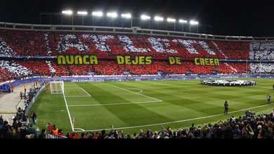 Grandioso mosaico en el Vicente Calderón...