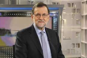 Rajoy durante su entrevista en Telecinco