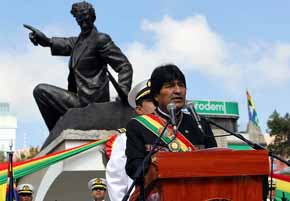 Evo Morales celebra el Día del Mar en La Paz, Bolivia 