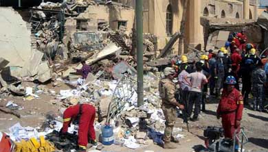Al menos 26 muertos en atentado suicida en estadio al sur de Bagdad