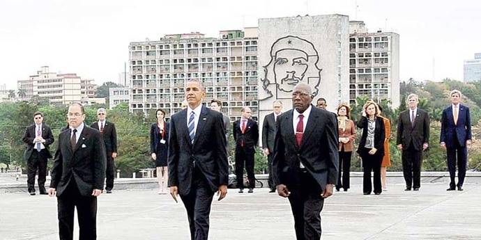 Obama durante el acto en Homenaje a José Martí en La Habana