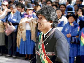 Evo Morales, presidente de Bolivia