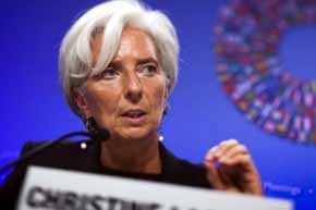 La directora gerente del FMI, Christine Lagarde.
