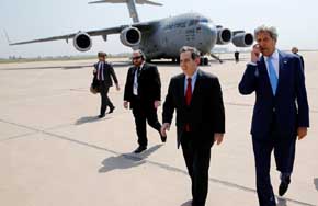 El secretario de Estado de EEUU en su arribo a Bagdad