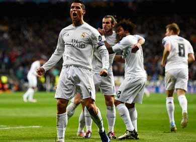 Cristiano Ronaldo fue el héroe del Madrid ante el Wolfsburgo. Getty Images