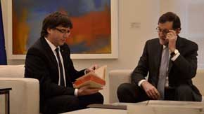 Puigdemont y Rajoy en su reciente reunión en Moncloa