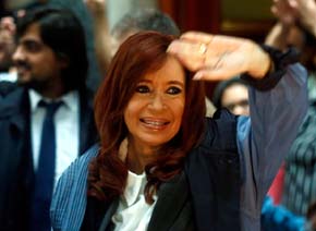 La ex presidenta  de Argentina Cristina Fernández