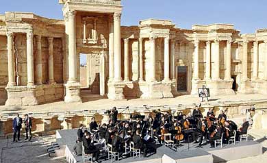 Palmira celebra con concierto la victoria al 'Estado Islámico'