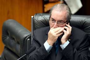 El presidente de la Cámara de los Diputados de Brasil, Eduardo Cunha, suspendido por el Supremo Tribunal Federal de Brasil.