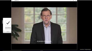 Rajoy lanza la precampaña con un vídeo en el que apuesta por la 'concordia' frente a la 'alternativa extremista' MADRID | EUROPA PRESS