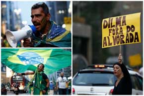 Protestas contra juicio a Rousseff bloquean carreteras en Brasil